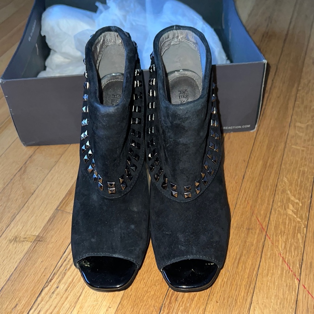 Kenneth Cole Suede Heeled Booties